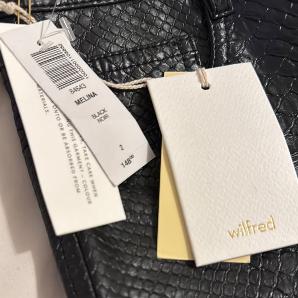 Black Snakeskin Pattern Pants - Picture 3 of 5